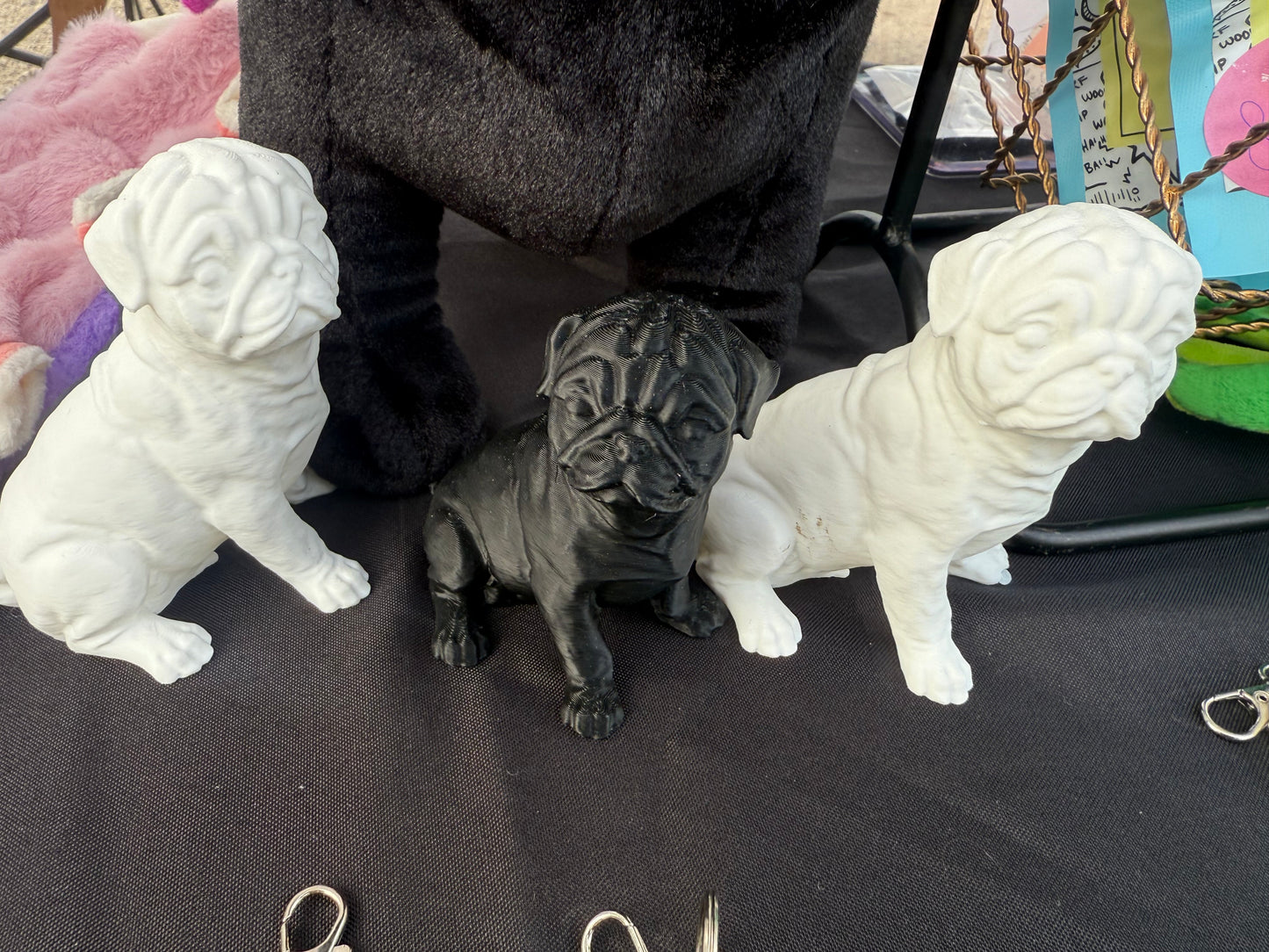 Pug 3D black & White
